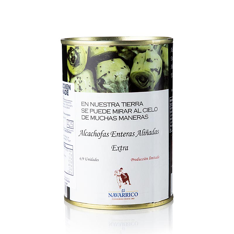 Artiskokker med stilk, i marinade, 6-9 stykker, Navarrico - 390 g - kan