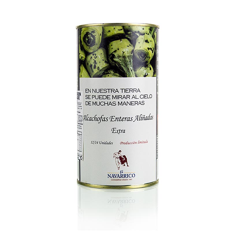 Pickled artichokes, with stem, 9-12 pieces, Navarrico - 780g - can