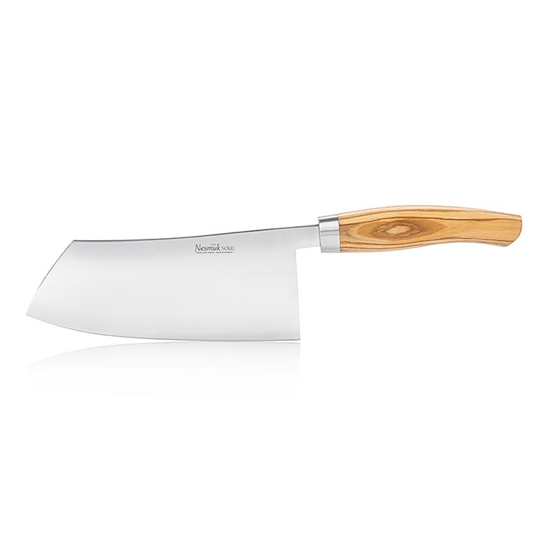 Couteau de chef chinois Nesmuk Soul 180mm, manche en bois d`olivier - 1 pc - boite en bois
