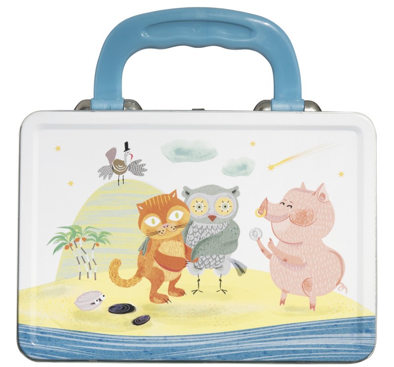 Two by Two Lunchbox, natural biscuits, Kinderkoffer mit Vanillekeksen, Artisan Biscuits - 2 x 100 g - Box