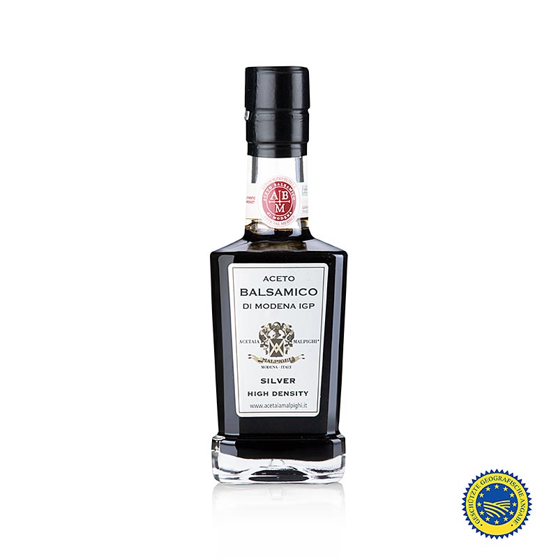 Aceto Balsamico di Modena IGP / g.g.A., Silber, 8 Jahre, Malpighi - 250 ml - Flasche