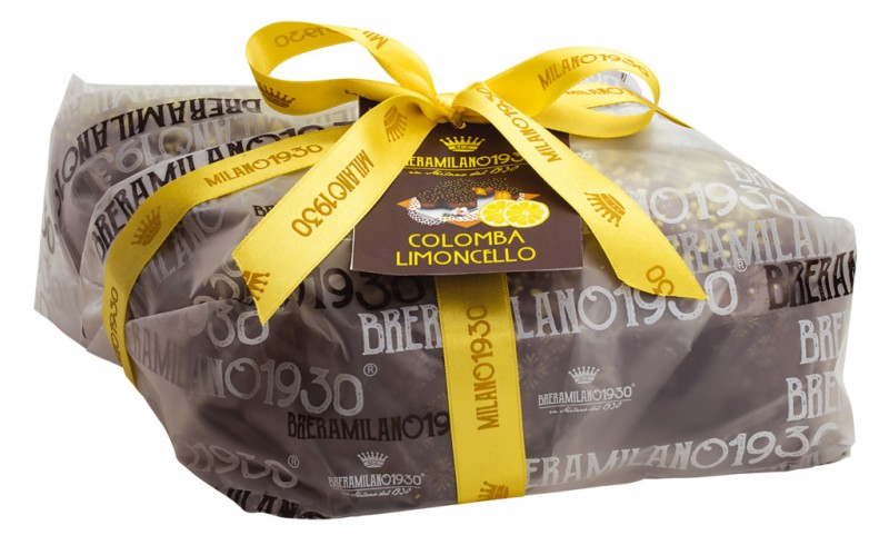 Colomba al Limoncello - I satinati, Traditioneller Oster-Hefekuchen mit Limoncello, Breramilano 1930 - 500 g - Stück