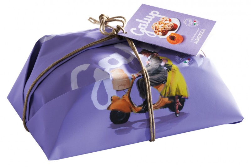 Colomba con albicocca, Hefekuchen mit Aprikose, Galup - 750 g - Stück Colomba con albicocca, Hefekuchen mit Aprikose, Galup - 750 g - Stück