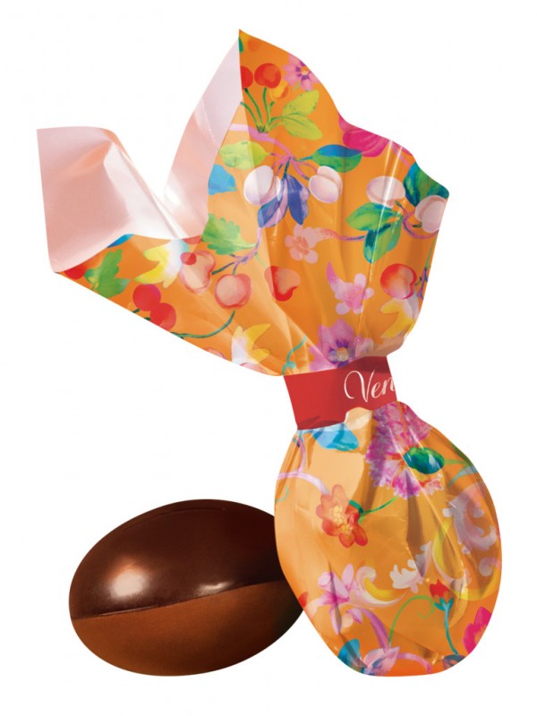 Traktatiezakje met diverse mini-hazelnoot-eieren, chocolade-eieren met hazelnoten, amandelen, pistachenoten, venchi - 200 gram - tas