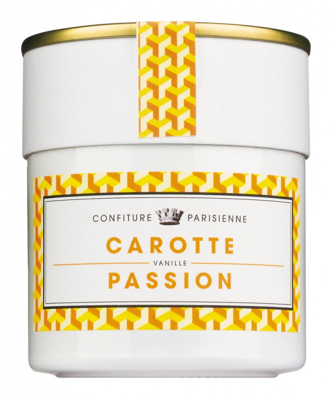 Carotte et Passion, confiture de carottes et fruits de la passion, Confiture Parisienne - 250g - Verre