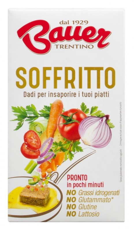 Dado Soffritto, bouillonterning, dampede grøntsager, landmand - 6 x 10 g - pakke