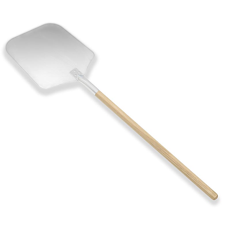 Pizza shovel, aluminum with wooden handle, 35 x 30.5 cm shovel, handle 94 cm long - 1 piece - loose