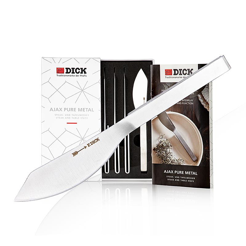 Set de couteaux à steak Dick Ajax métal pur - 4 pièces - carton