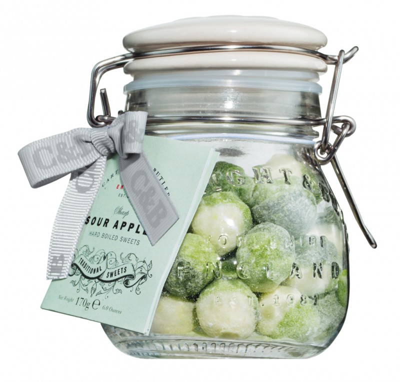 Sour Apple Sweets, Saure Apfel Bonbons, Cartwright & Butler - 170 g - Glas Sour Apple Sweets, Saure Apfel Bonbons, Cartwright & Butler - 170 g - Glas