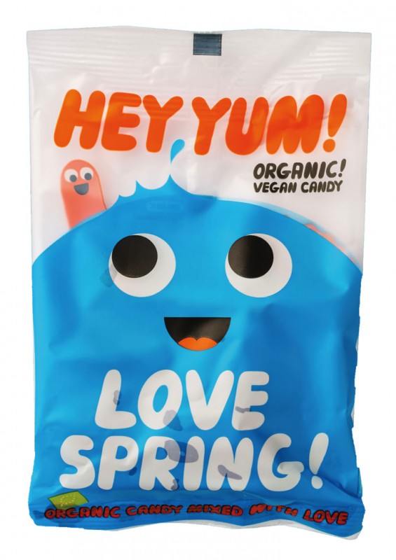 Love Spring, Bio, Fruchtgummi, Bio, Hey Yum! - 10 x 100 g - Display