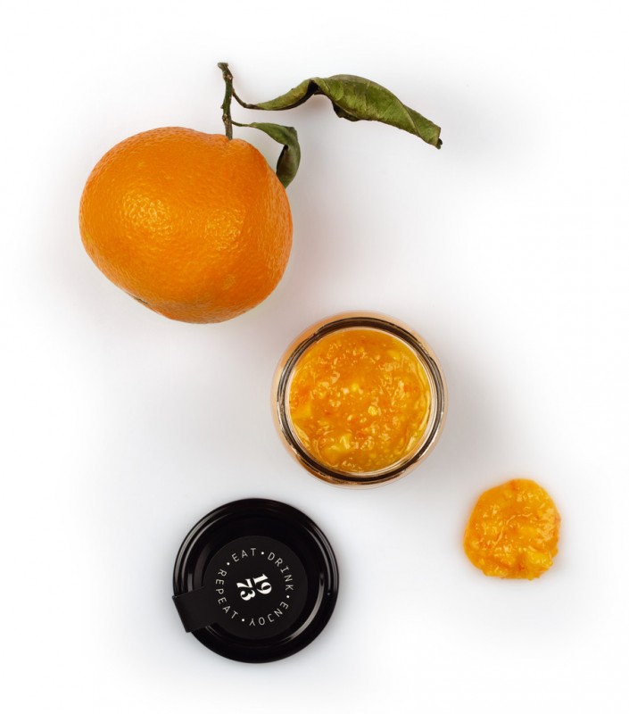 Tartinade de fruits à l`orange maison, Tartinade de fruits à l`orange italienne, Viani - 180g - Verre