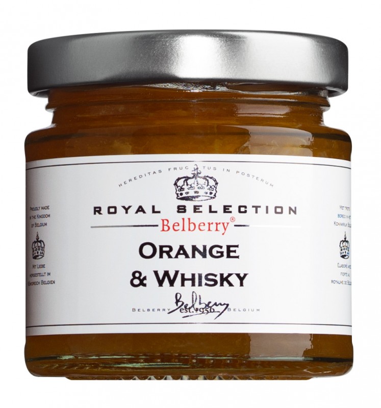 Orange et Whisky Lux Preserve, Marmelade d`Orange au Whisky, Belberry - 130g - Verre