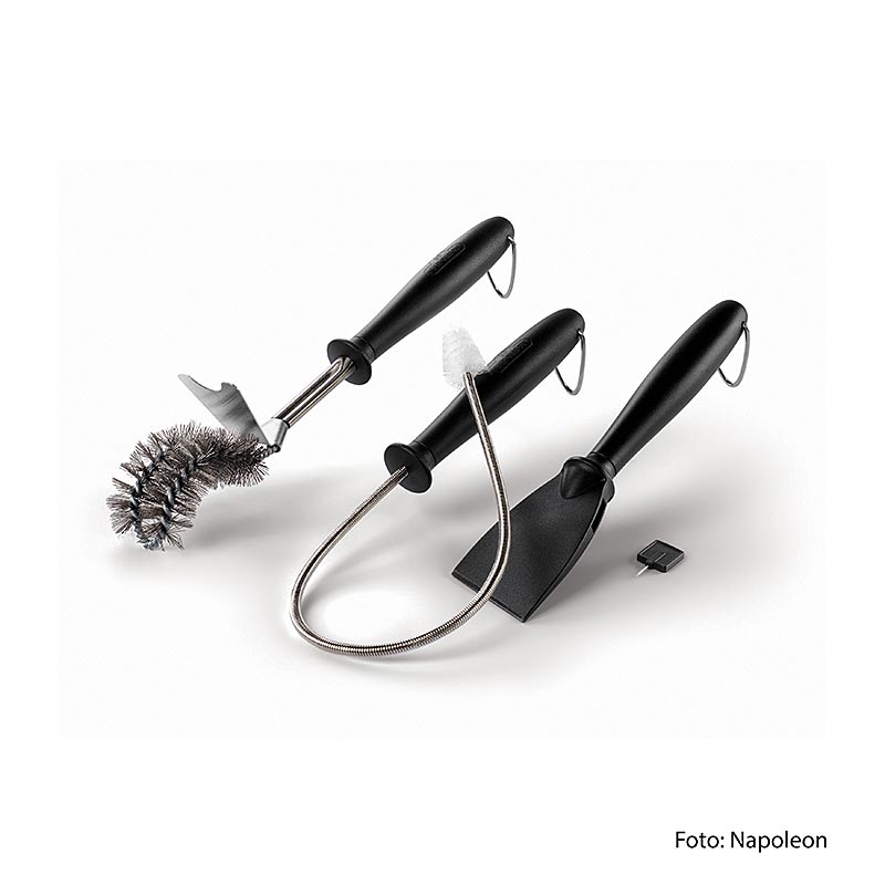 Napoleon grill accessories - grill chamber cleaning set with brush and scraper - 3 pieces - carton