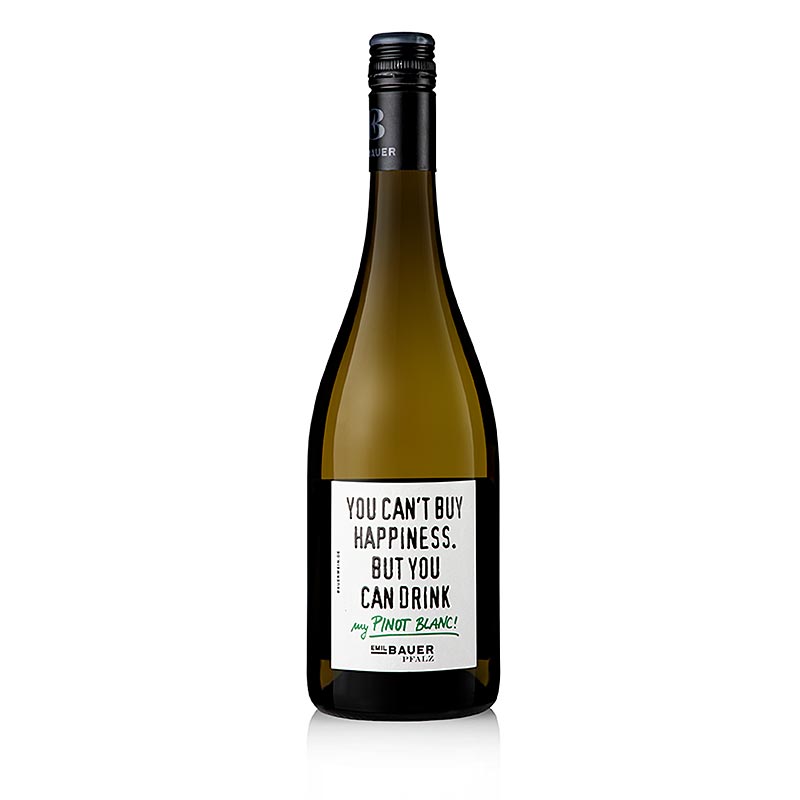 2020er Happiness Pinot Blanc, trocken, 13% vol., Emil Bauer & Söhne - 750 ml - Flasche 2020er Happiness Pinot Blanc, trocken, 13% vol., Emil Bauer & Söhne - 750 ml - Flasche