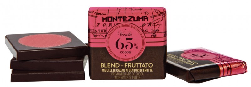 Grandblend Montezuma fruttato 65%, sfuso, dark chocolate 65%, Venchi - 1,000g - kg