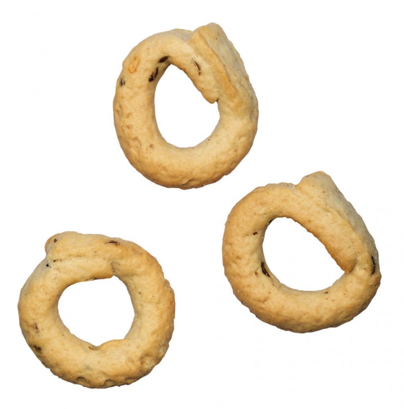 Taralli ai Semi di Finocchio, Salzgebäck mit Fenchelsamen, Terre dei Trulli - 250 g - Beutel