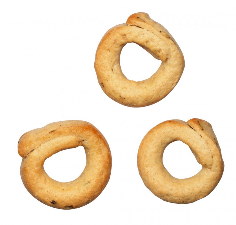 Taralli al Rosmarino, Salzgebäck mit Rosmarin, Terre dei Trulli - 250 g - Beutel