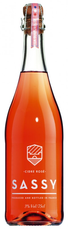 Cidre Rose, La Sulphureuse, mousserende cider, roos, Sassy - 0,75L - fles