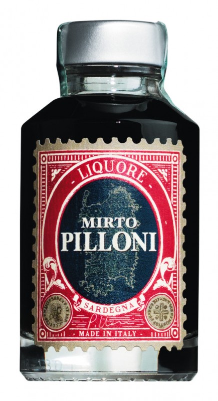 Mirto Rosso Pilloni, Myrtenlikör, mini, Silvio Carta - 0,1 l - Flasche