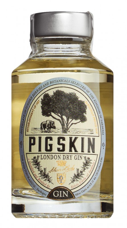 Varkensleer, Gin, mini, Silvio Carta - 0.1L - fles Varkensleer, Gin, mini, Silvio Carta - 0.1L - fles