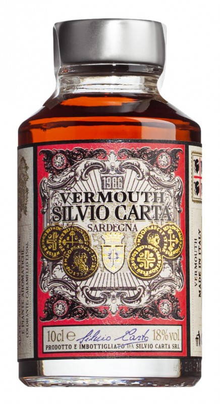 Vermouth Rosso, Wermut, mini, Silvio Carta - 0,1 l - Flasche