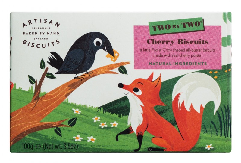Two by Two, Cherry Biscuits, Butterkekse mit Kirschen, Artisan Biscuits - 100 g - Stück Two by Two, Cherry Biscuits, Butterkekse mit Kirschen, Artisan Biscuits - 100 g - Stück