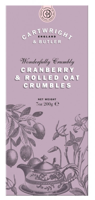 Cranberry Crumbles, Gebäck mit Cranberry, Cartwright & Butler - 200 g - Packung Cranberry Crumbles, Gebäck mit Cranberry, Cartwright & Butler - 200 g - Packung