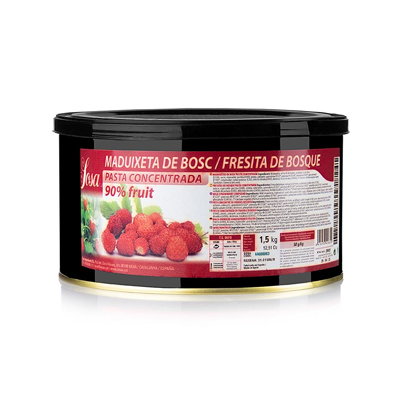 Pâte de fraise des bois SOSA (37278) - 1,5 kg - pouvez