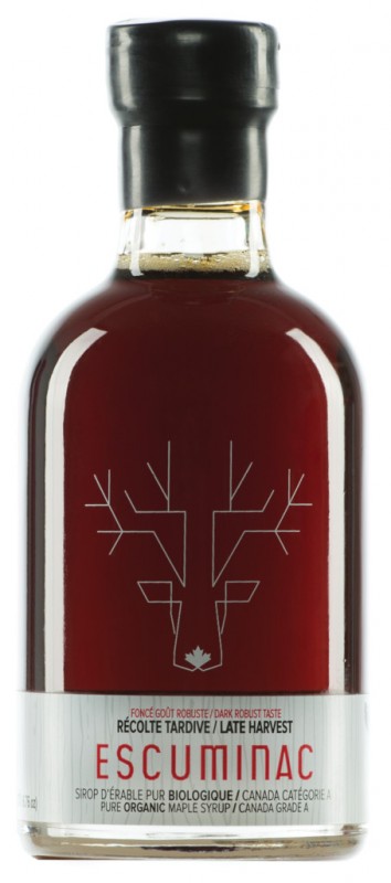Organic Maple Syrup Late Harvest, Maple Syrup, Bio, Escuminac - 200ml - bottle