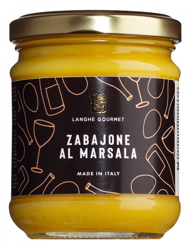 Zabajone al Marsala, Zabajonecreme mit Marsala, Langhe Gourmet - 200 g - Glas