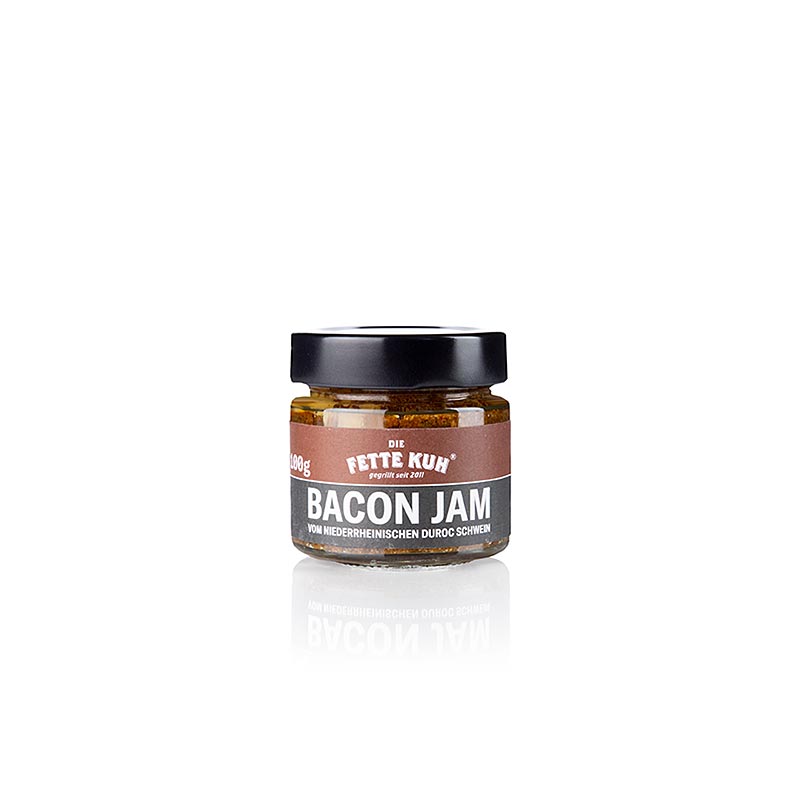 Bacon Jam, Speck Zubereitung, Die Fette Kuh - 100 g - Glas Bacon Jam, Speck Zubereitung, Die Fette Kuh - 100 g - Glas