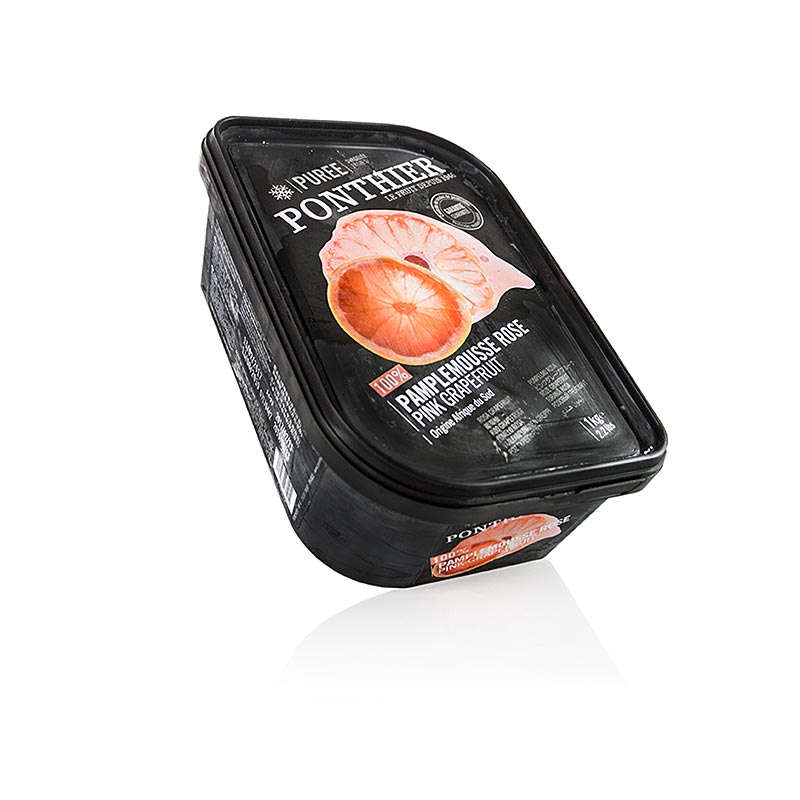 Puree - roze pompelmoes, 100% fruit, ongezoet - 1 kg - PE-schaal