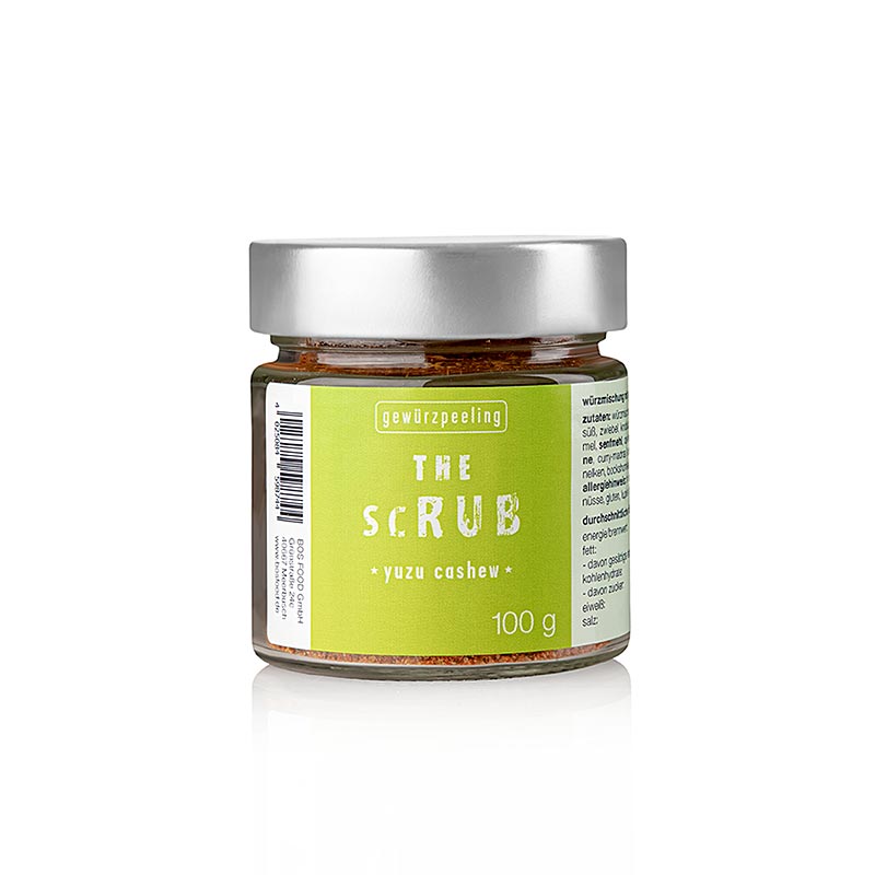 Seriøs smag ``the scrub - Yuzu Cashew``, Ernst Petry - 100 g - Glas