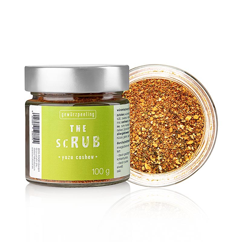 Serious Taste ``the scrub - Yuzu Cashew``, Ernst Petry - 100 gram - Glas