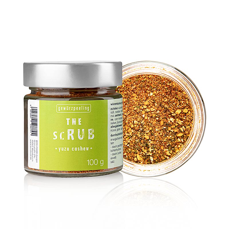 Seriøs smag ``the scrub - Yuzu Cashew``, Ernst Petry - 100 g - Glas