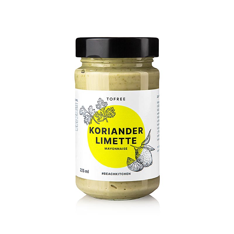 TOFREE-north - Mayonnaise à la coriandre et à la lime - 225ml - Verre