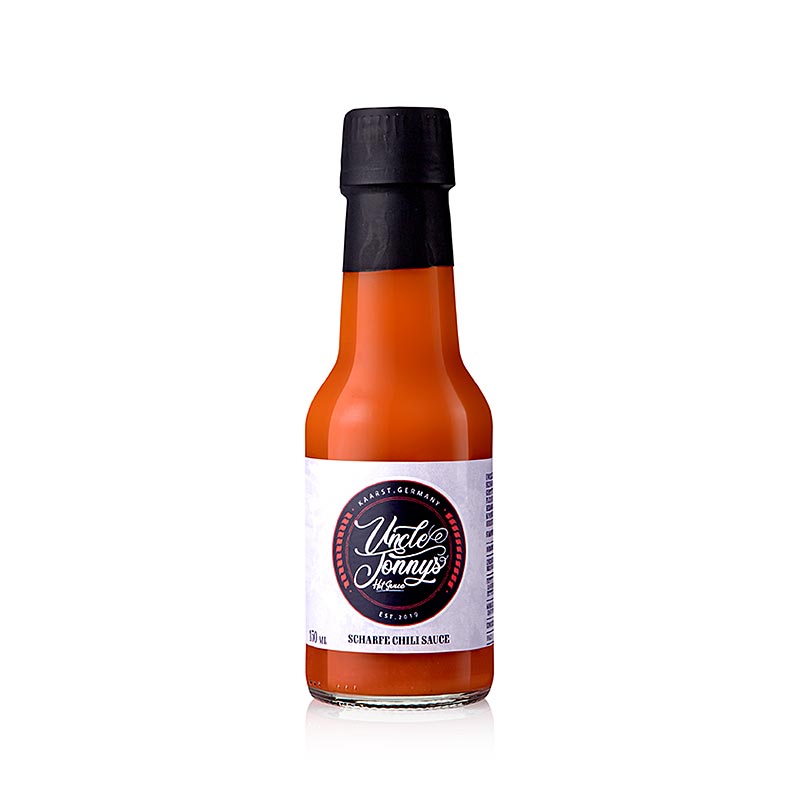 Uncle Jonnys Hot Sauce, scharfe Chili Sauce - 150 ml - Flasche