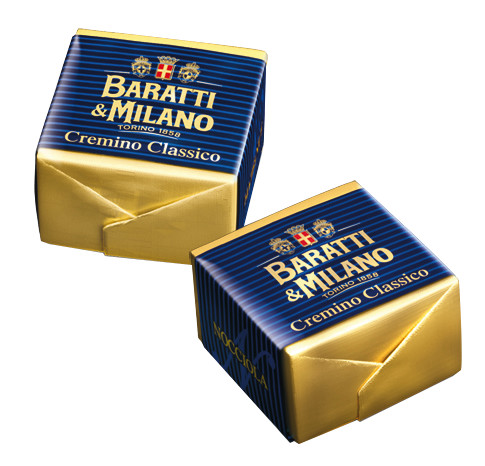 Cremino classico, klassisk hasselnøddelagdelt chokolade, Baratti e Milano - 500 g - taske