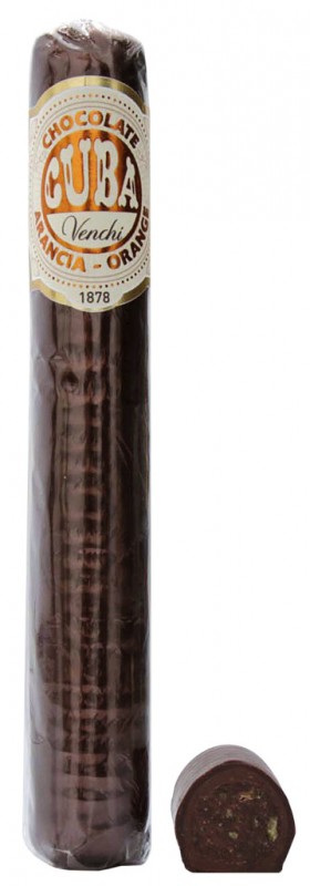 Chokoladecigar Orange, mørk cigar med appelsinskal kakaocreme, Venchi - 100 g - stykke