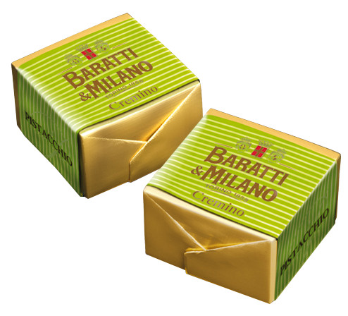 Cremino al pistacchio, Haselnuss-Schichtpralinen mit Pistazien, Baratti e Milano - 500 g - Beutel Cremino al pistacchio, Haselnuss-Schichtpralinen mit Pistazien, Baratti e Milano - 500 g - Beutel