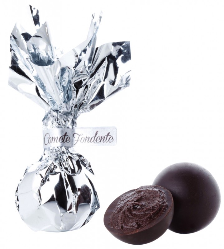 Tin baubles in pvc box, metal Christmas tree balls with chocolate pralines, Venchi - 49g - piece
