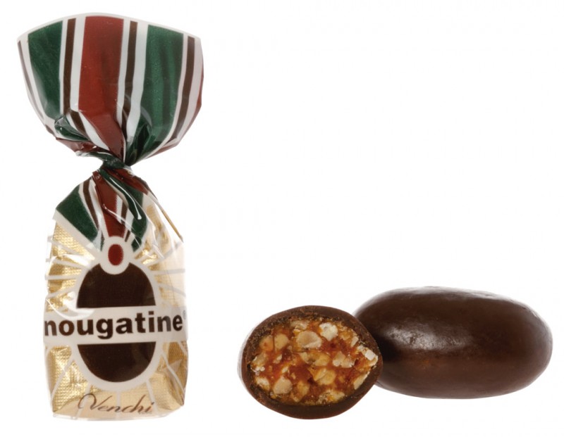Nougatine, Zartbitterschokoladenpraline mit Krokant, Venchi - 1.000 g - kg