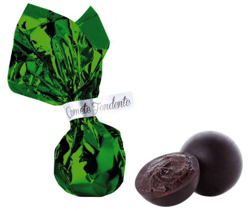 Le comete verde fondente, sfuso, praliné chocolat noir fourré à la crème, Venchi - 1 000 g - kg