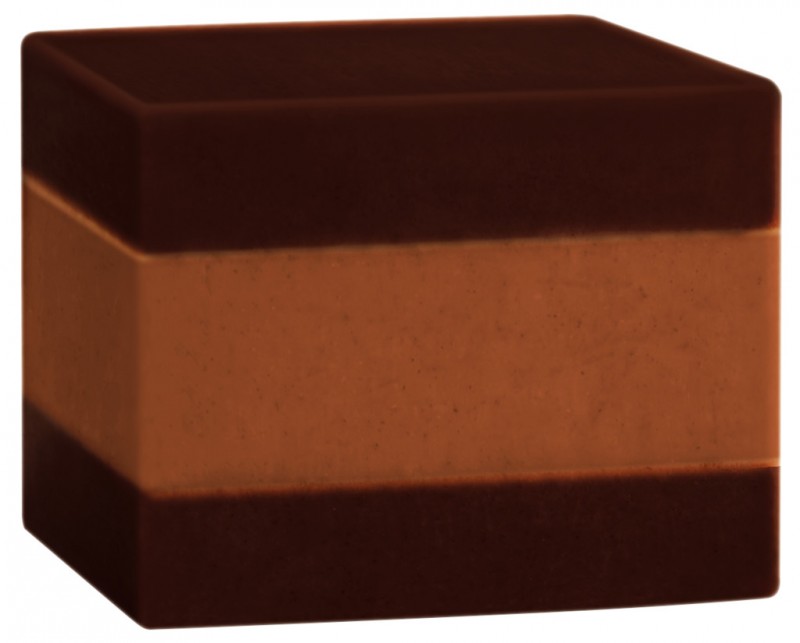 Dark Cremino Cubes, layered praline, dark, loose, Caffarel - 1,000g - kg