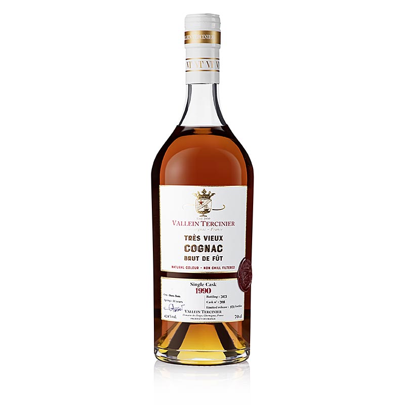 Cognac - Vallein Tercinier 1990/2021 - 31 Jahre, Single Cask, 42,9% vol. - 700 ml - Flasche Cognac - Vallein Tercinier 1990/2021 - 31 Jahre, Single Cask, 42,9% vol. - 700 ml - Flasche