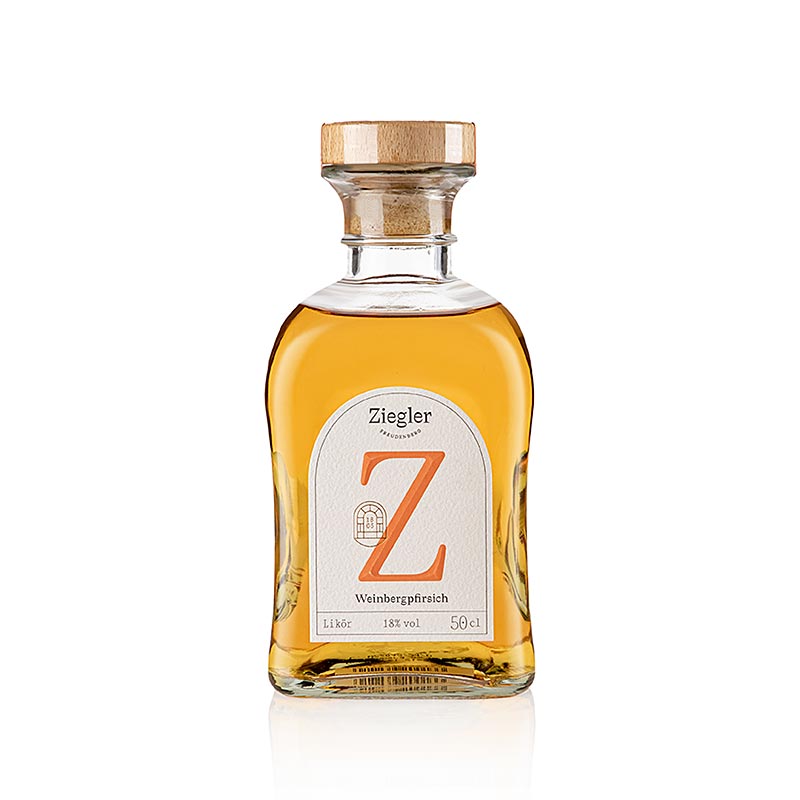 Liqueur de pêche de vigne Ziegler 18% vol 0,5 l - 500ml - bouteille