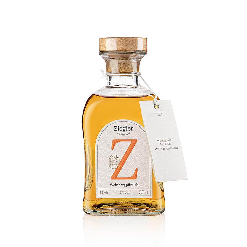 Liqueur de pêche de vigne Ziegler 18% vol 0,5 l - 500ml - bouteille