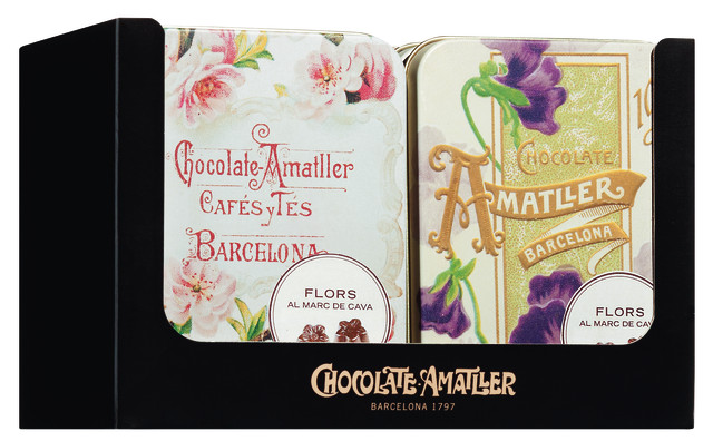 Zartbitter mit Marc de Cava, Display, Flors al Marc de Cava, Display, Amatller - 10 x 72 g - Display Zartbitter mit Marc de Cava, Display, Flors al Marc de Cava, Display, Amatller - 10 x 72 g - Display