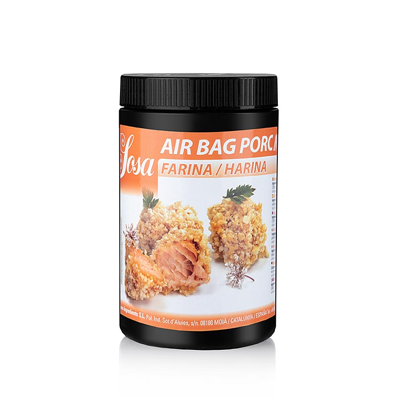 Airbag porc farina - croûte de porc crue, séchée, granulés fins, Sosa - 600 g - Pe-dose