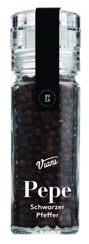 Black pepper, mill, Pepe nero, Viani Alimentari - 50 g - Piece